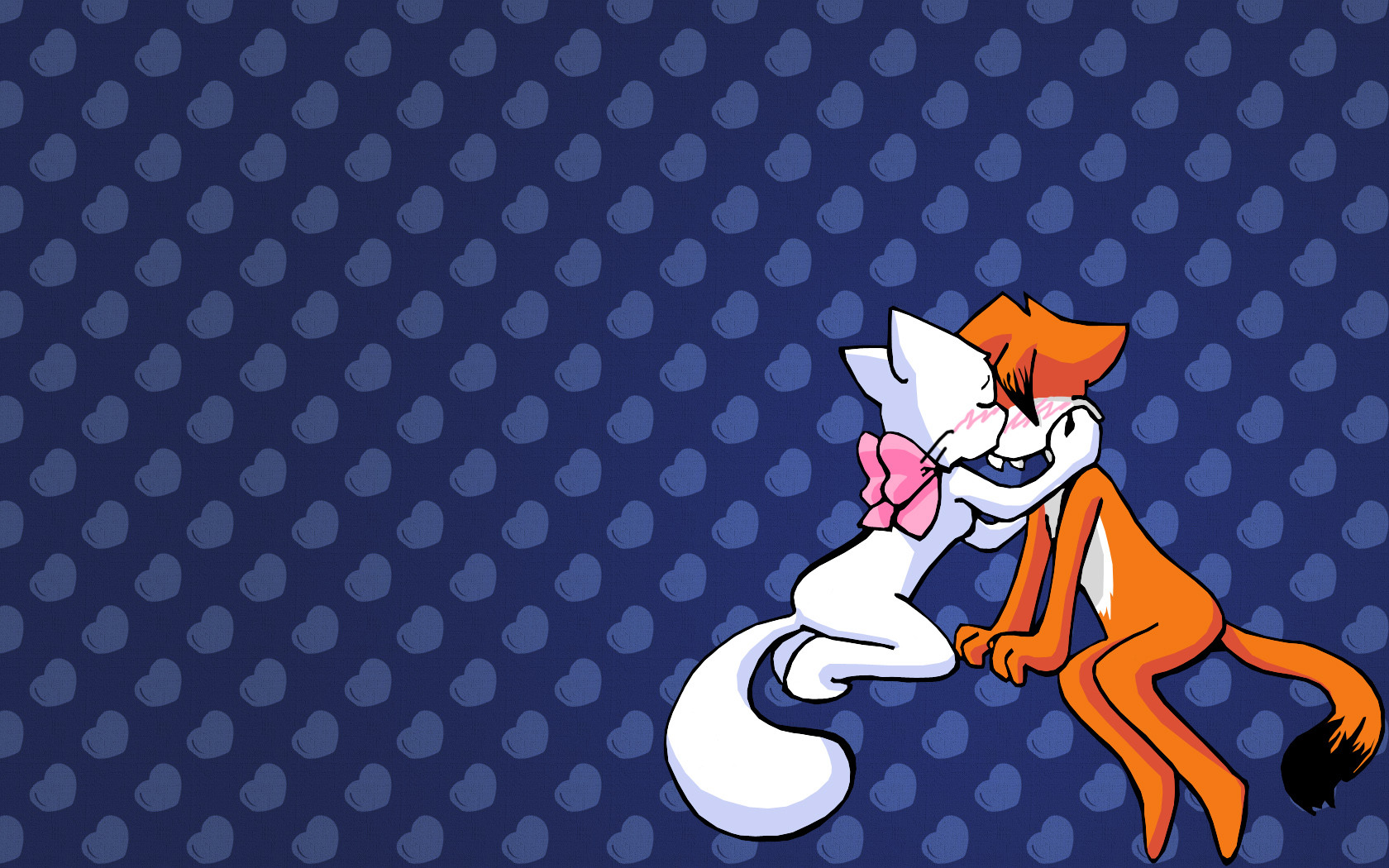 Candybooru image #773, tagged with Lucy Paulo PauloxLucy SpaceMouse_(Artist) kiss wallpaper